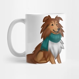 Cute Sheltie Drawing Mug